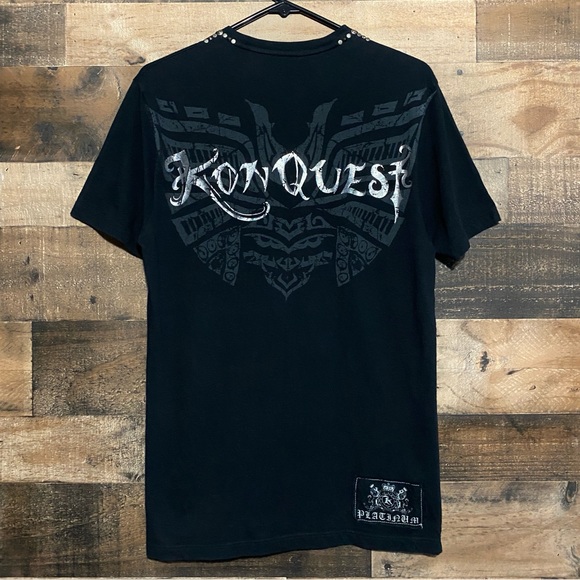 KONQUEST Platinum Double Sided Jewel T-Shirt Size M - Picture 2 of 2